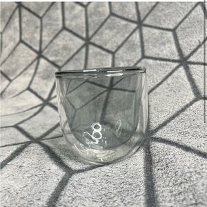 Tevana Grey Glass Double Wall Tea Cup B1
